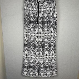 JOIE Women's S 100% Silk‎ Wide Leg Elastic Waist Black and White Pants w/Pockets